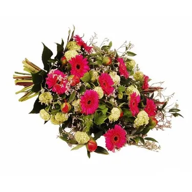 Rouwboeket hard roze voor 47,50